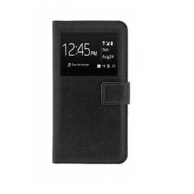 Puzdro na mobil flipové 4-OK Book Window UNI XL- 6" čierne

