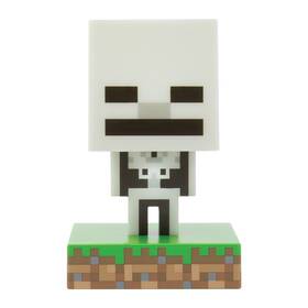 Dekoratívne LED Paladone Icon Light Minecraft - Skeleton sivé/zelené

