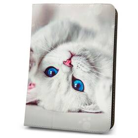 Puzdro na tablet flipové GreenGo Cute Kitty na tablet 9-10" 

