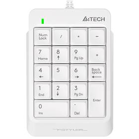 Klávesnica A4Tech FSTYLER FK13P numerická, USB biela

