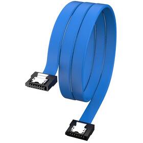 Kábel AKASA Super slim SATA  HDD/SSD 50cm modrý

