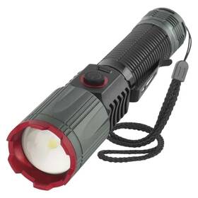 Lampáš EMOS LED nabíjateľná kovová stredná 1200 lm, 2200 mAh čierna

