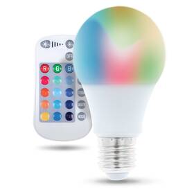 LED žiarovka Forever klasik, E27 RGB 9W s diaľkovým ovládaním 

