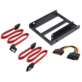 Montážna sada AKASA 2.5" SSD a HDD + SATA káble čierny

