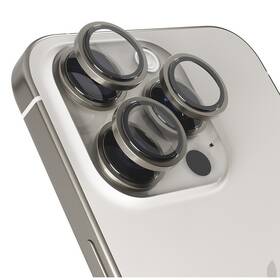 Ochranné sklo šošovky fotoaparátu Epico Aluminium Lens Protector na Apple iPhone 16 Pro/16 Pro Max sivé


