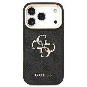 Kryt na mobil Guess 4G Metal Logo Gold Frame na Apple iPhone 18 Pro čierny

