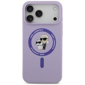 Kryt na mobil Karl Lagerfeld Liquid Silicone Karl and Choupette MagSafe na Apple iPhone 17 Pro Max fialový


