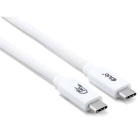 Kábel Club3D USB-C/USB-C, 240W, 1,2m biely

