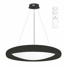 Závesné svietidlo Top Light Salerno 60SK RC. s diaľkovým ovládačom, 60W, 6000lm, stmievanie, pamäť, priemer 60cm, výška 120cm čierne

