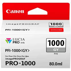 Cartridge Canon PFI-1000 GY, 80 ml sivá

