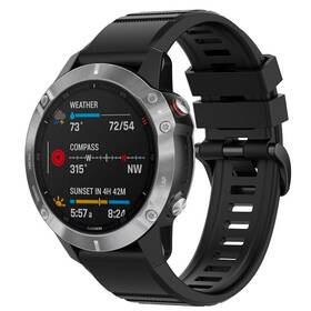 Remienok FIXED Silicone Strap na Garmin QuickFit 26 mm čierny


