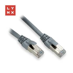 Kábel Lynx FTP patch Cat6, PVC, 15m sivý


