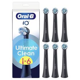 Náhradné hlavice Oral-B iO Ultimate Clean Black XL Pack (6 ks) čierna farba
