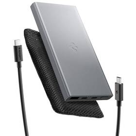 Powerbank Spigen Essential 22,5 W, 10000 mAh sivý

