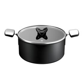 Hrniec s pokrievkou Tefal G3284653, 24 cm čierny

