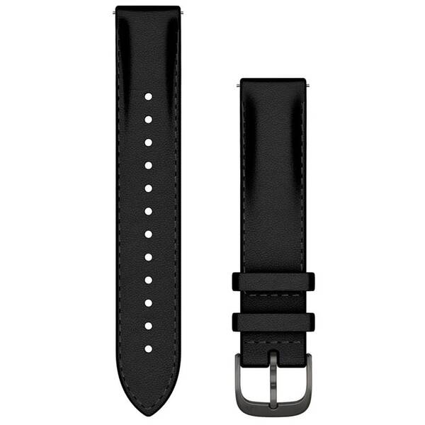 Remienok Garmin Quick Release (18 mm), kožený, pracka brushed slate čierny

