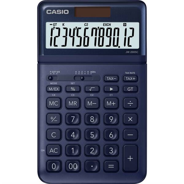 Kalkulačka Casio JW 200 SC NY - tmavo modrá 

