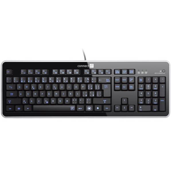 Klávesnica Connect IT CI-45, CZ/SK čierna

