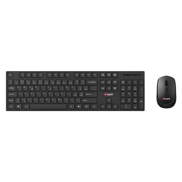Klávesnica s myšou C-Tech WLKMC-03, CZ/SK čierna

