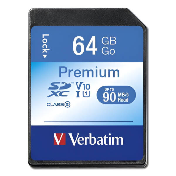 Pamäťová karta Verbatim SDXC 64GB UHS-I V10 U1 (90R/10W) 

