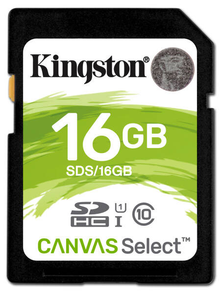 Pamäťová karta Kingston SDHC 16GB UHS-I U1 (80R/10W) 

