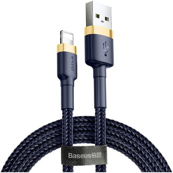 Kábel Baseus Cafule USB/Lightning, 2,4A, 1m modrý/zlatý

