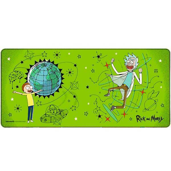 Podložka pod klávesnicu a myš FSH Rick and Morty: Dimension C-137, XL zelená

