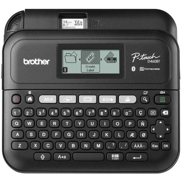 Tlačiareň štítkov Brother PT-D460BTVP čierna

