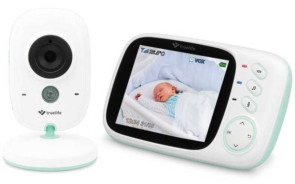 Detská elektronická pestúnka TrueLife NannyCam H32 biela/zelená

