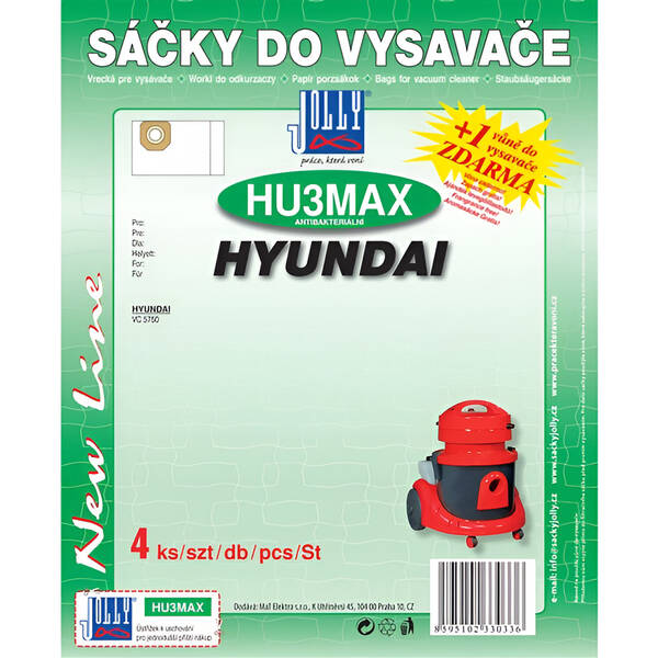 Vrecká pre vysávače Jolly MAX HU 3 (4 ks) 

