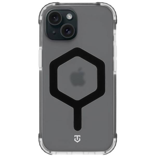 Kryt na mobil Tactical MagForce Hexagon na Apple iPhone 15 čierny/priehľadný

