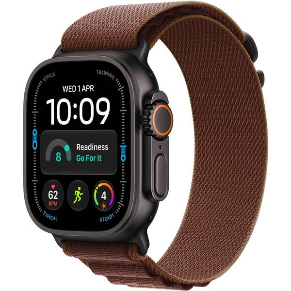 Inteligentné hodinky Apple GPS + Cellular 49 mm černý titan, burgundsky červený alpský tah - L 

