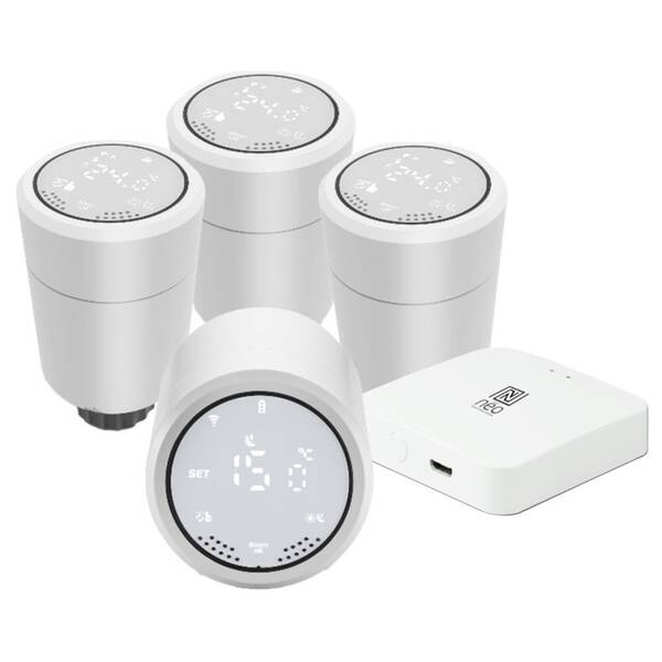 Bezdrôtová termohlavica IMMAX NEO Smart 4ks + MULTI BRIDGE PRO v3 

