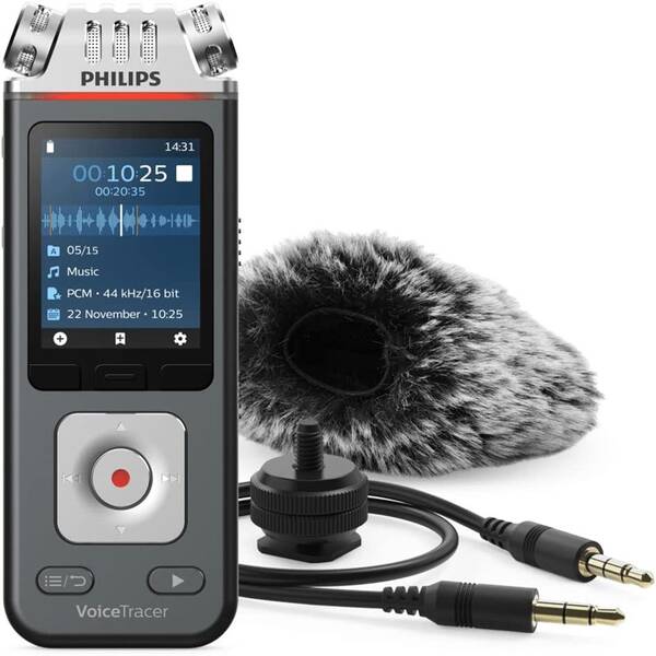 Diktafón Philips DVT7110 čierny/strieborný

