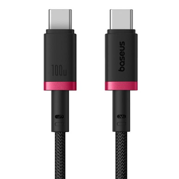Kábel Baseus Dura USB-C/USB-C, 100W, 1m čierny/červený

