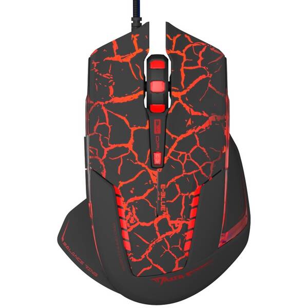 Myš E-Blue Mazer Pro + e-box čierna/červená


