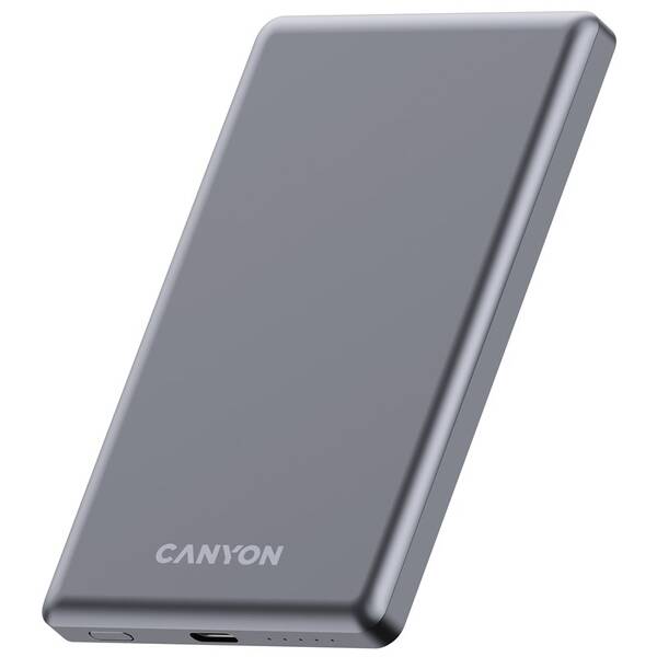 Powerbank Canyon OnPower 505 Slim MagSafe PD20W 5000 mAh sivý


