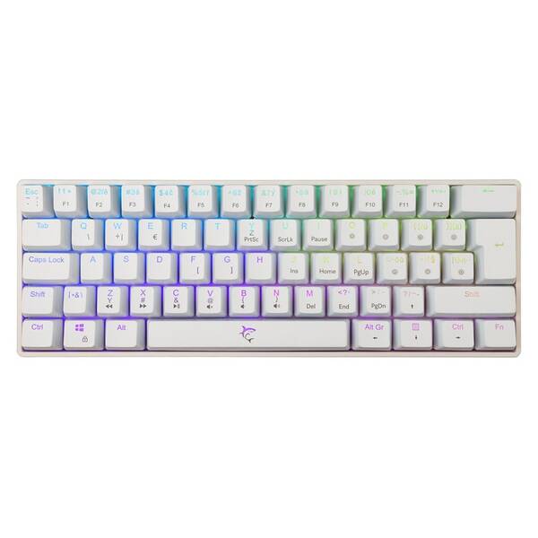 Klávesnica White Shark SHINOBI 2, CZ/SK layout, Red switch biela

