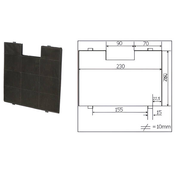 Uhlíkový filter Amica FWK 280 

