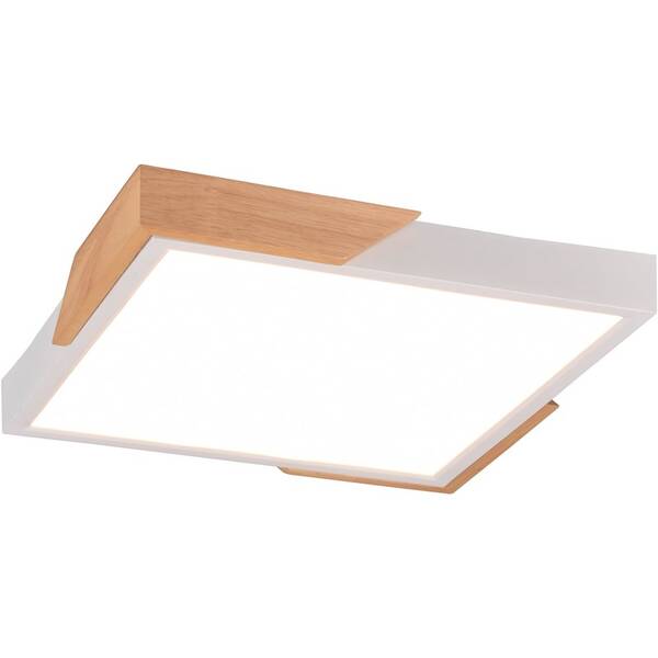 LED stropné svietidlo Reality Meta biele/drevené

