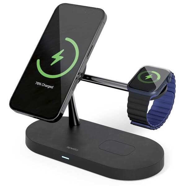 Bezdrôtová nabíjačka Spello by Epico 3in1 Magnetic Wireless Charging Stand čierna

