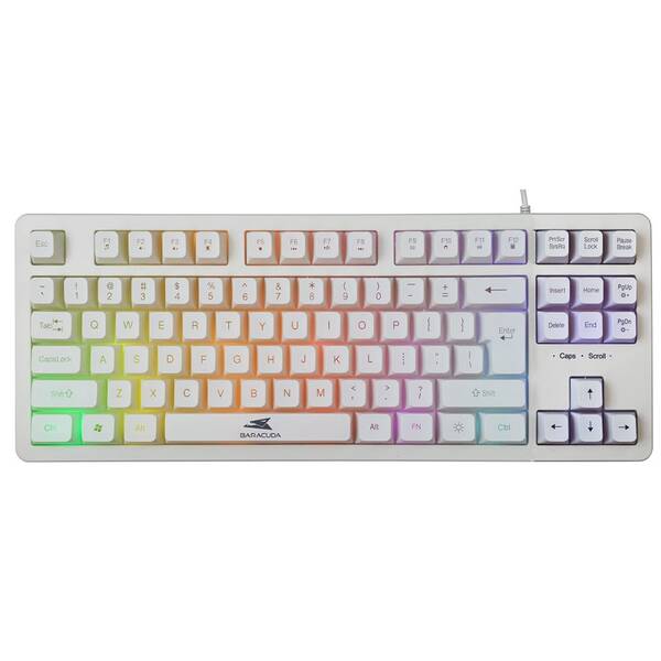 Klávesnica Baracuda KRILL, US layout biela

