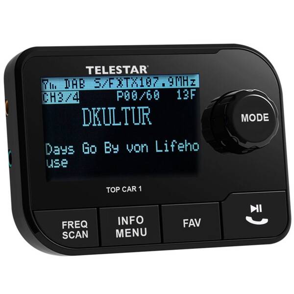 FM/DAB+ Transmitter Telestar TOP CAR 1 DAB+ čierny

