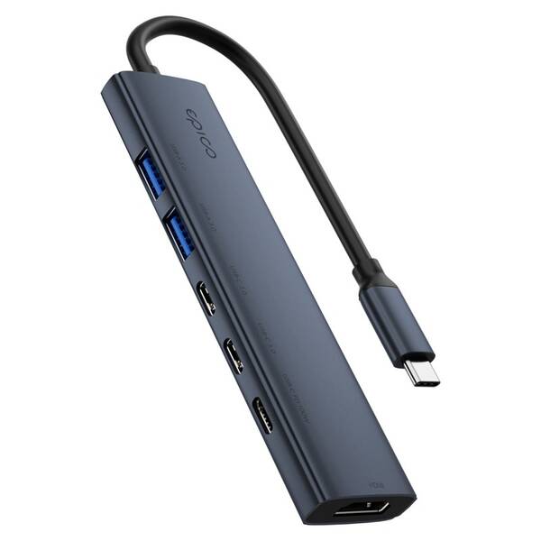 USB Hub Epico UltraHub 6in1 Slim Alu EH20 USB-C 

