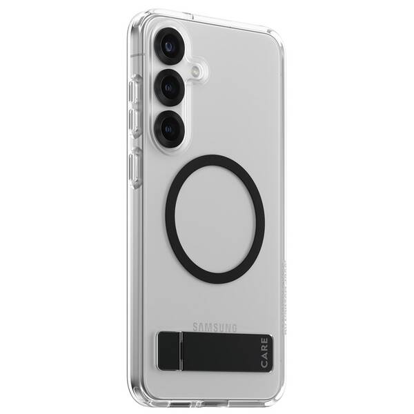 Kryt na mobil PanzerGlass CARE Kickstand Qi na Samsung Galaxy S25+ čierny/priehľadný

