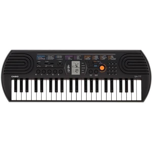 Elektronické klávesy Casio SA 77 čierna

