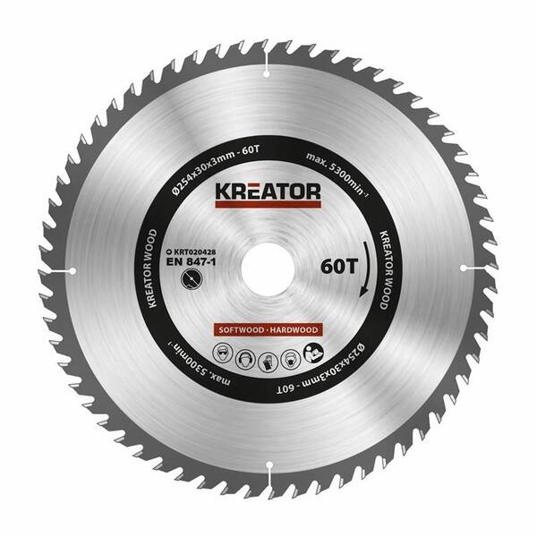 Pílový kotúč Kreator KRT020428 254mm 60T 

