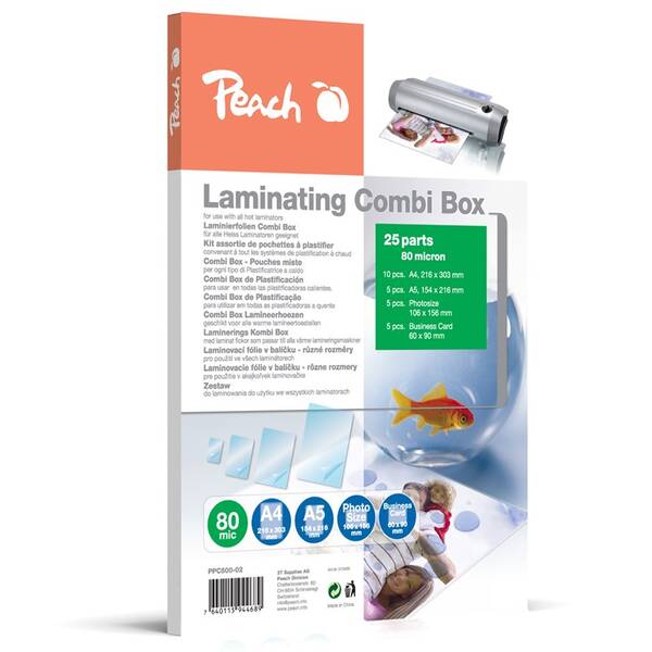 Laminovacie fólie Peach Combi Box 25 ks 

