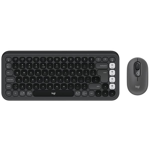 Klávesnica s myšou Logitech POP ICON, US layout sivá

