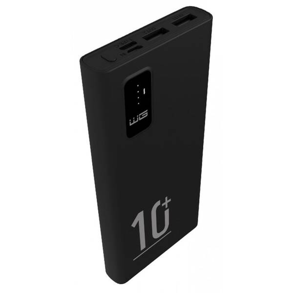 Powerbank WG 10 000 mAh + PD USB-C 20W + QC 3.0 22,5W čierna

